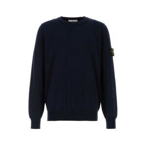 Stone Island Men Midnight Blue Cotton Sweater
